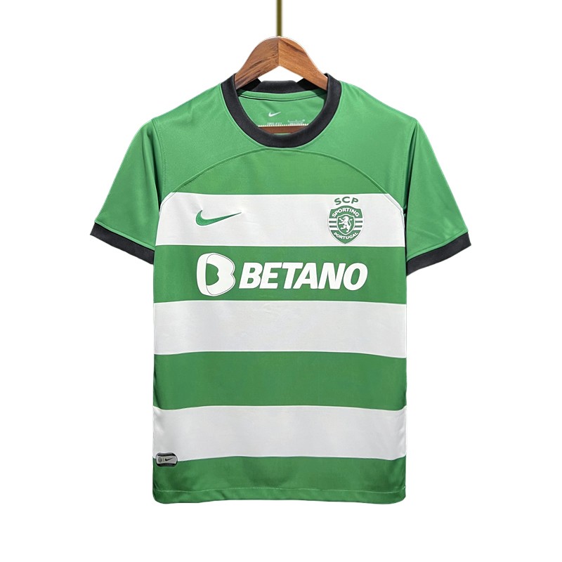Sporting Lisbon Hjemmedrakt 23/24 Grønn Hvit Kortermet