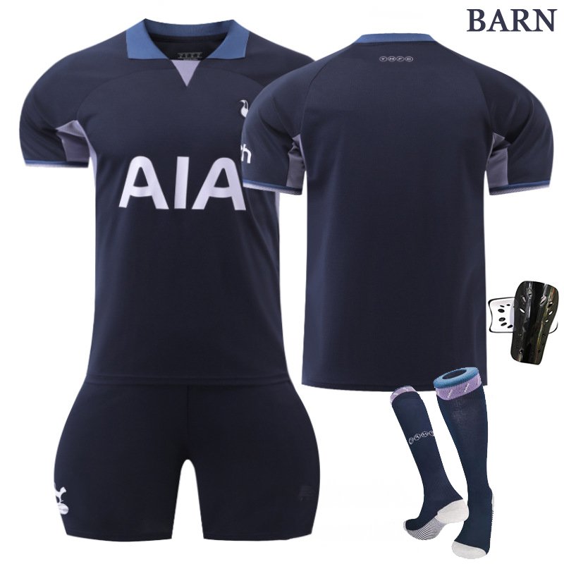 Barn Tottenham Hotspur Bortedrakt 23/24 Navy Kortermet + Korte bukser