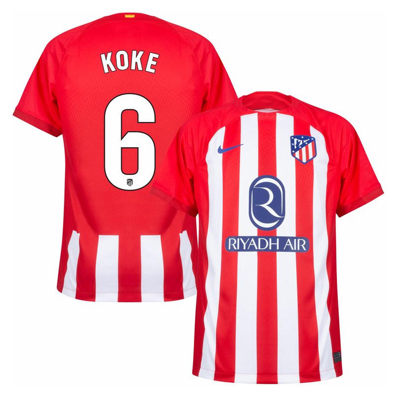 Fotballdrakter Herre Atletico Madrid Hjemmedrakt 23/24 Kortermet Med KOKE 6 trykk