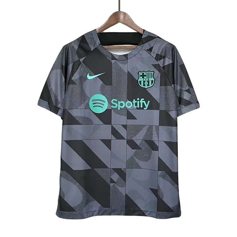 La Liga FC Barcelona Academy Pre Match Shirt 23/24 Herre Kortermet - Grå