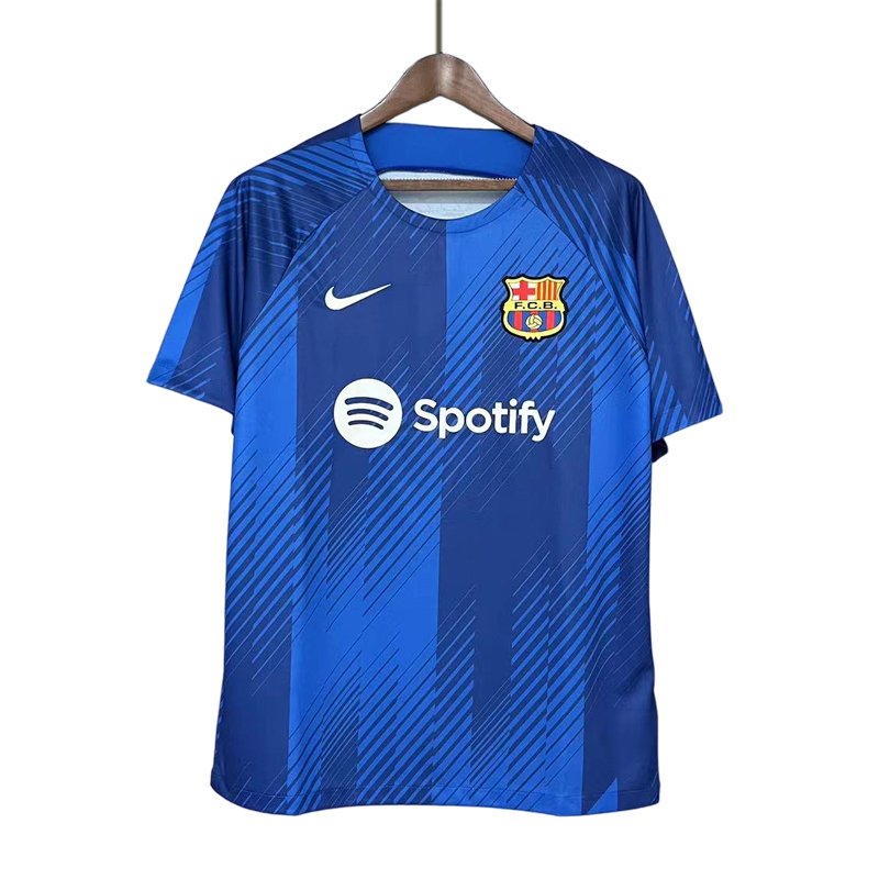La Liga FC Barcelona Pre-Match Shirt 23/24 Bortedrakt - Blå