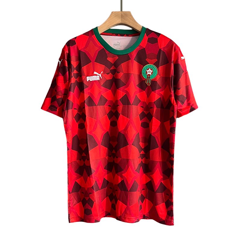 Morocco AFCON ftblCulture Africa Cup of Nations 2023 Rød Kortermet