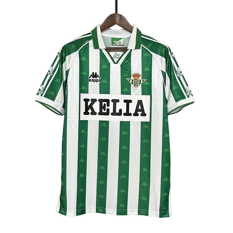 OG Retro Fotballdrakter Real Betis Hjemmedrakt 1995/96 Hvit Grønn Kortermet