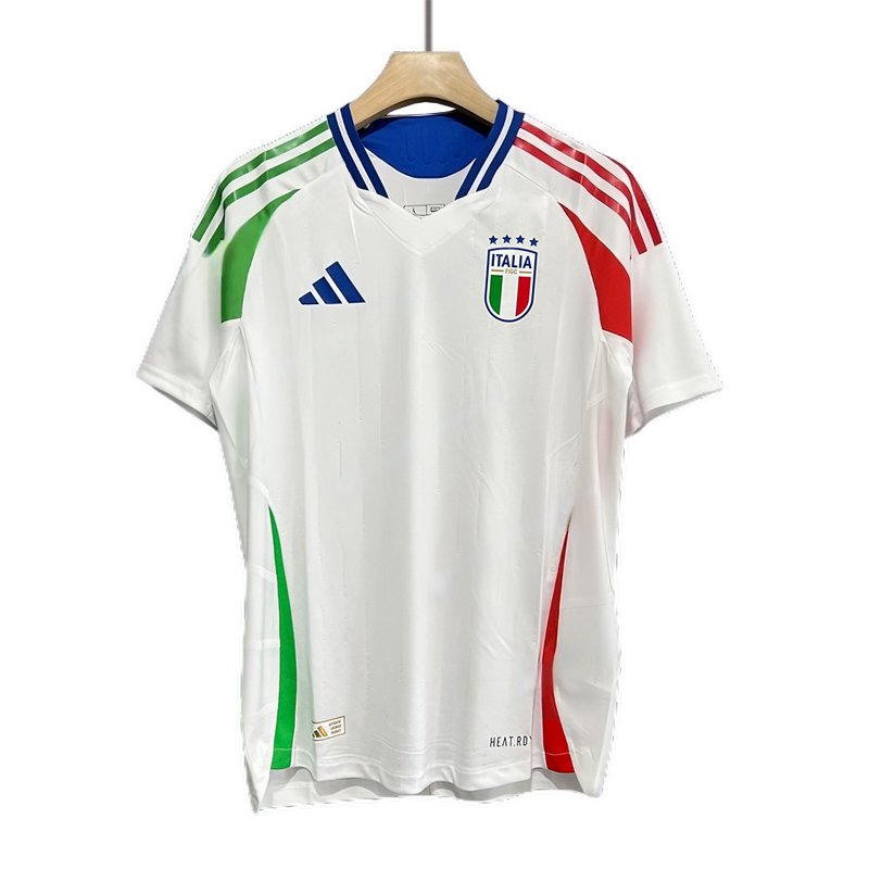 Billige Fotballdrakt Italia Bortedrakt 2024 Hvit Kortermet