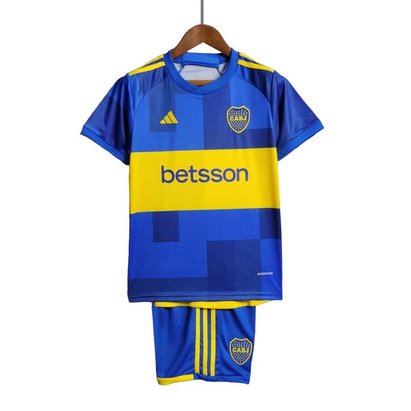 Boca Juniors Barn Hjemmedrakt 2023/24 Blå Kortermet + Korte bukser