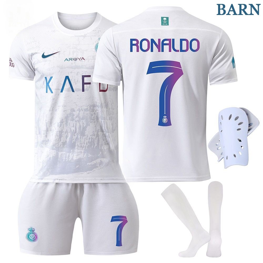 Cristiano Ronaldo 7 Al-Nassr Tredjedrakt 2023/24 Barn Kortermet + Korte bukser