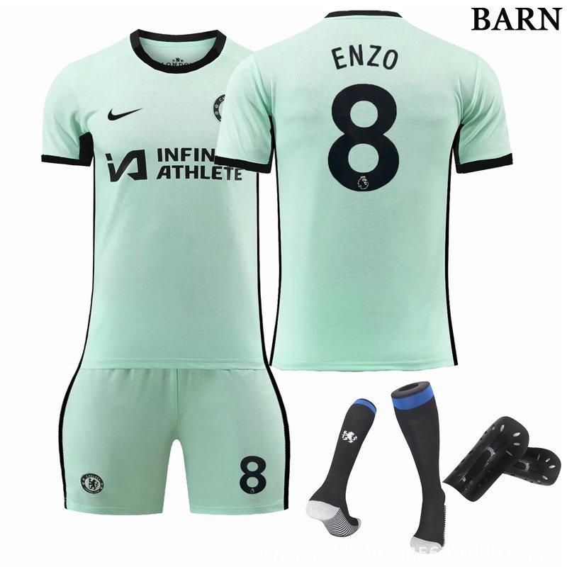 ENZO 8 Chelsea Tredjedrakt 23/24 Barn Kortermet + Korte bukser