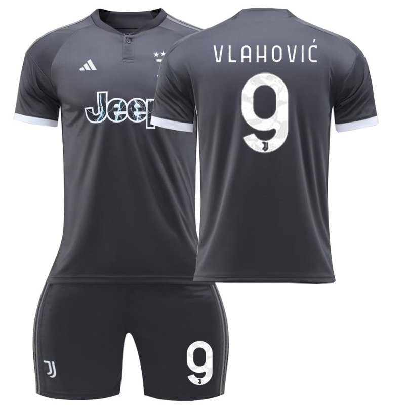 Fotballdrakter Vlahović 9 Juventus Tredjedrakt Barn 2023-24 Kortermet + Korte bukser
