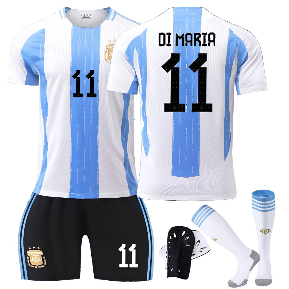 Argentina Hjemmedrakt 2024 Copa America Kortermet + Korte bukser Di Maria 11