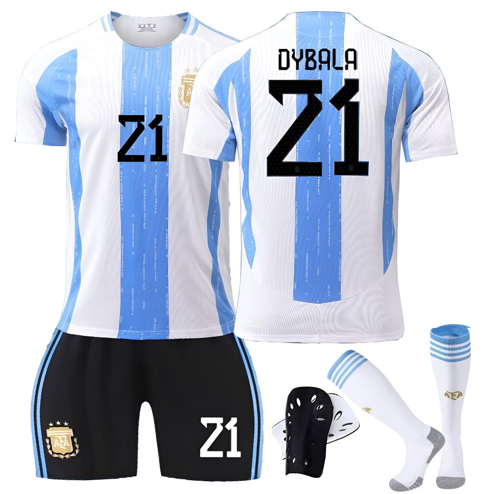 Argentina Hjemmedrakt 2024 Copa America Kortermet + Korte bukser Dybala 21