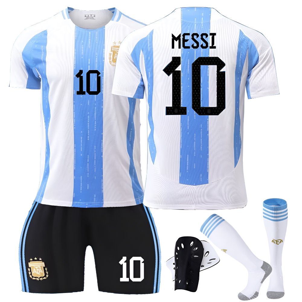 Argentina Hjemmedrakt 2024 Copa America Kortermet + Korte bukser MESSI 10
