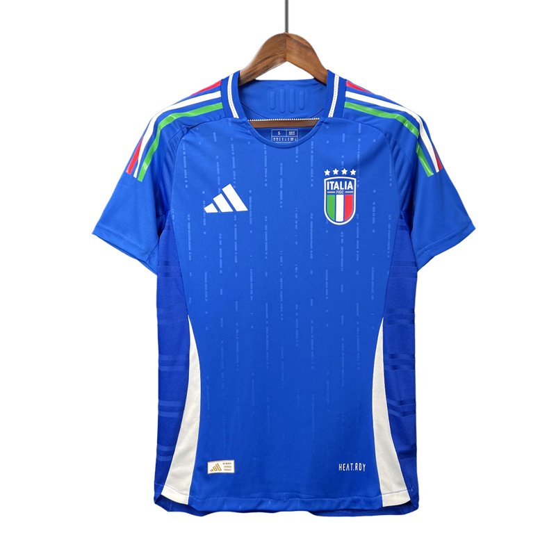 Fotballdrakt Herre Italia Hjemmedrakt 2024 Blå Kortermet