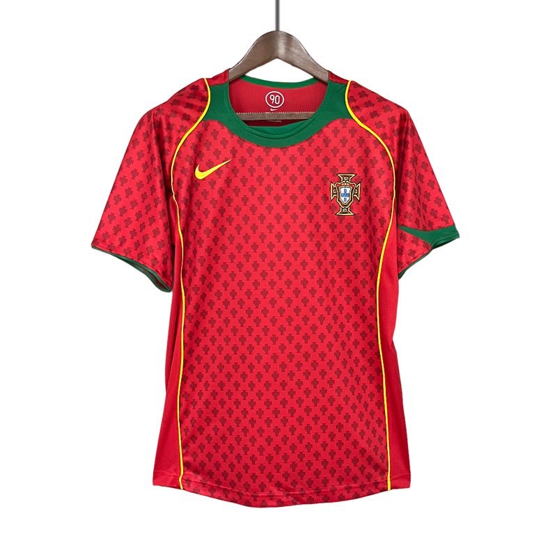 Herre Portugal Hjemmedrakt 2004 EURO CUP Retro Kortermet