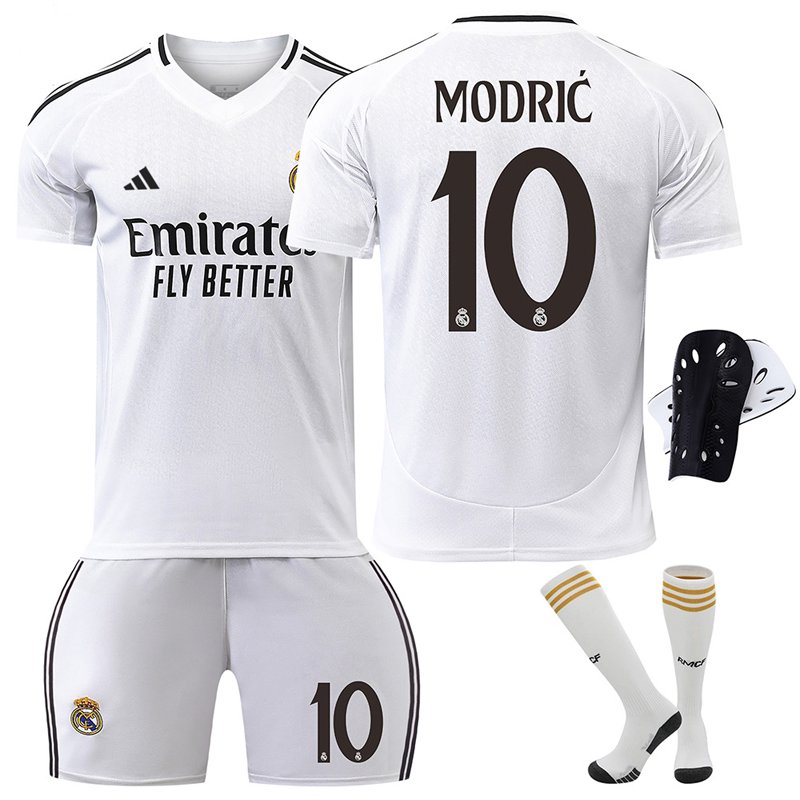 Billige Fotballdrakter Real Madrid Modrić 10 Barn Hjemmedrakt 2024-2025