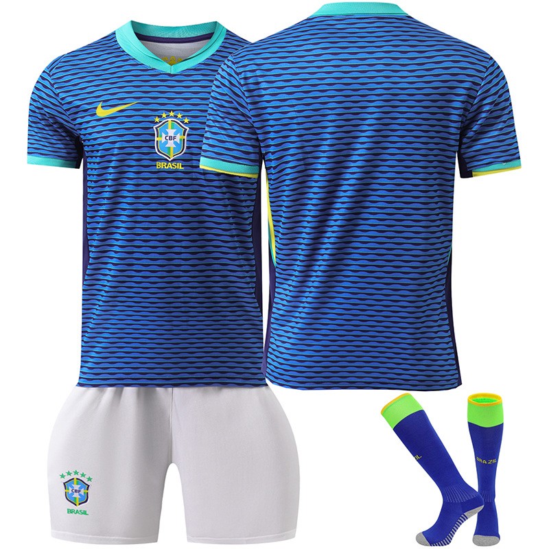 Brasil Bortedrakt Copa America 2024 Kortermet + Korte bukser