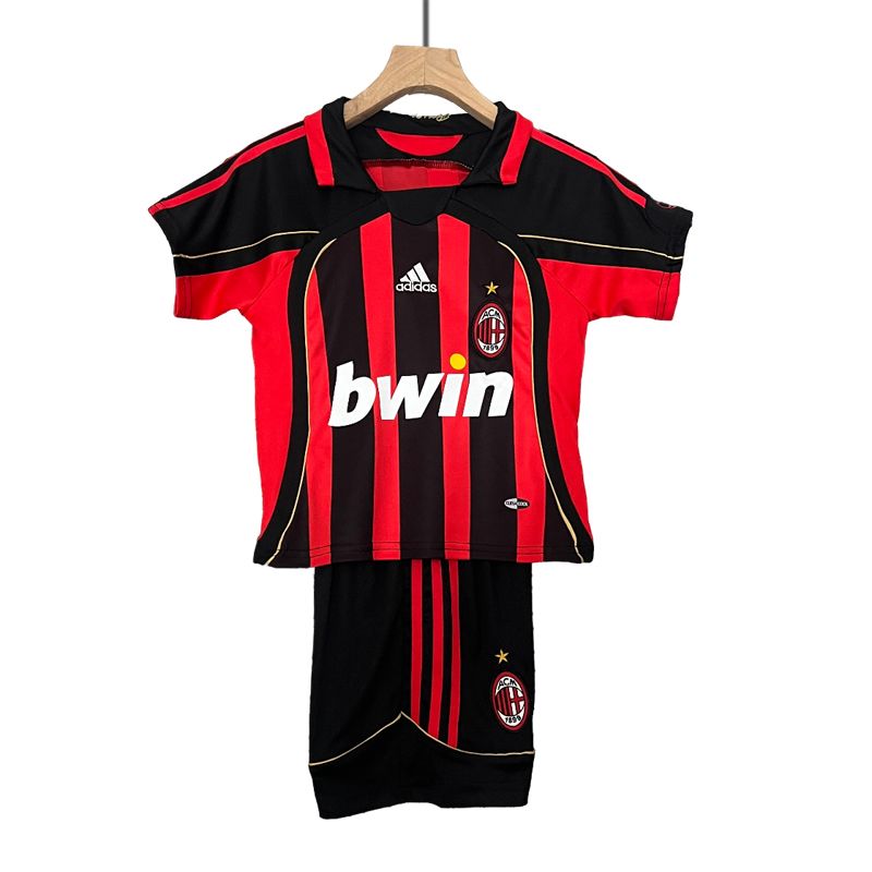Fotballdrakter Barn AC Milan Hjemmedrakt 06/07 Kortermet + Korte bukser