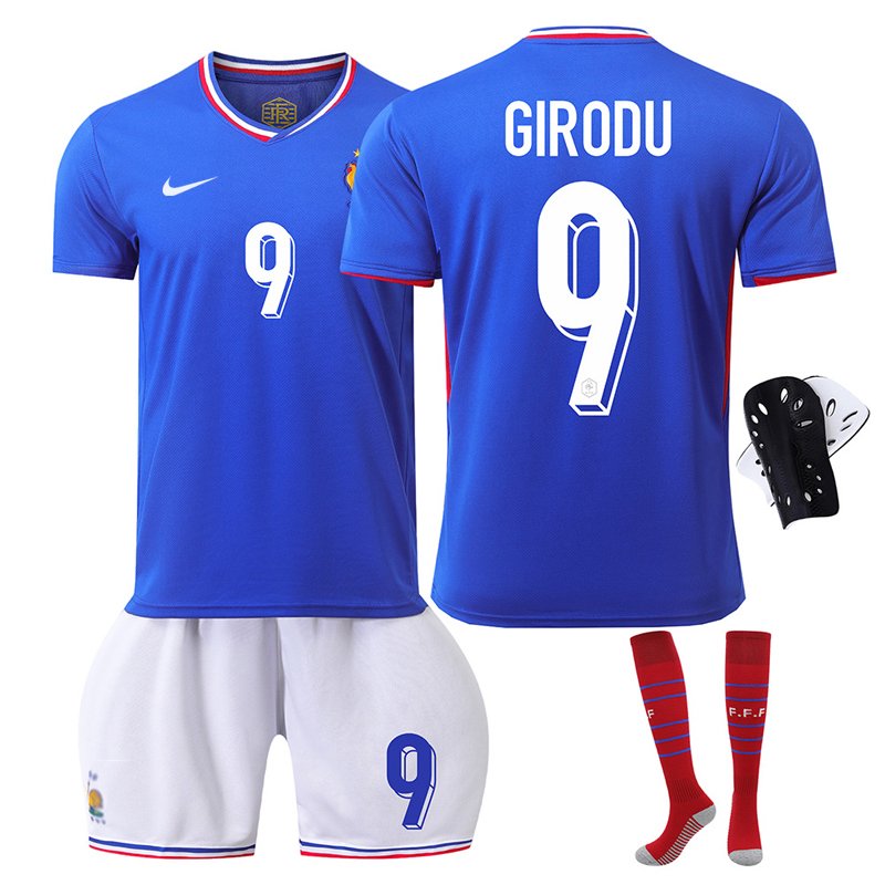 Giroud 9 Frankrike hjemme trøye til EURO 2024 på salg nå