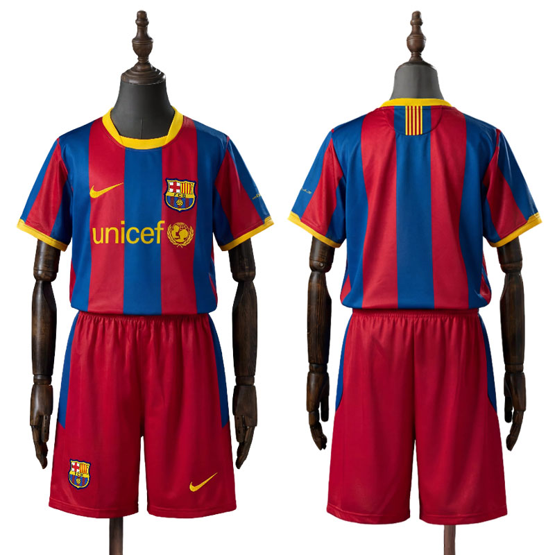 Kjøp Barcelona retro barn drakt 2010/11 – fotballsett hjemmedrakt