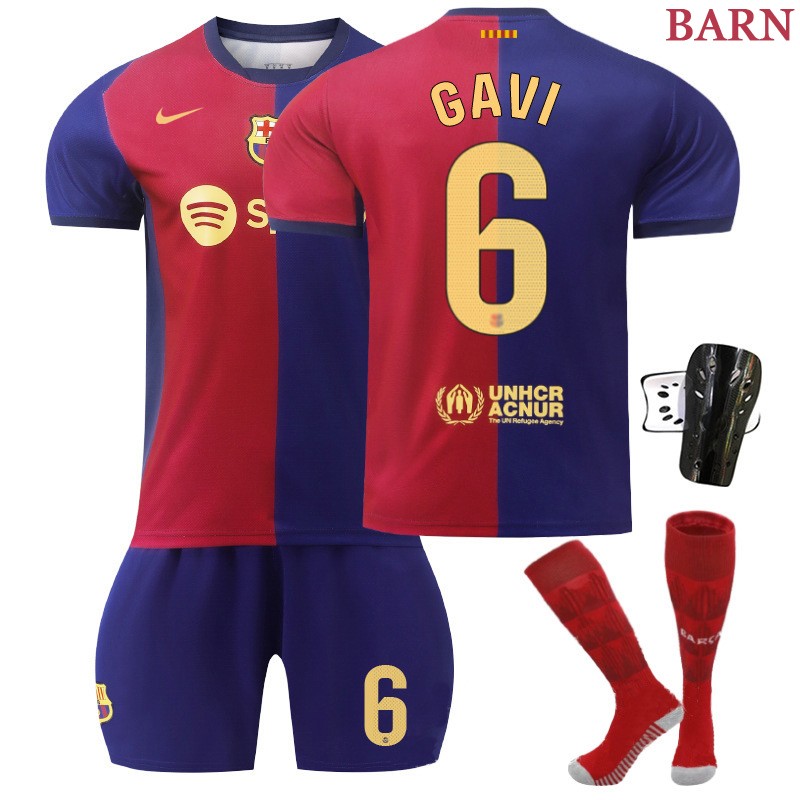 Nye FC Barcelona Gavi 6 Hjemmedrakt 2024/25 for Kids