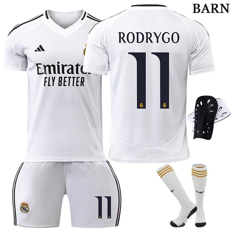 Real Madrids RODRYGO 11 Hjemme-Kit for Barn 2024/25 Sesongen