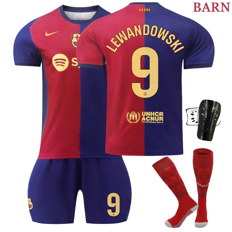 Tilbud på FC Barcelona 2024/25 Barn Hjemmedrakt Lewandowski 9