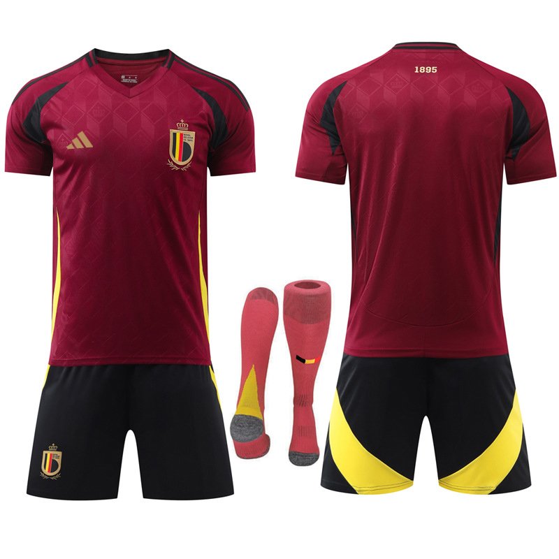 Billige Fotballdrakter Belgia Hjemmedrakt 2024 Kortermet + Korte bukser