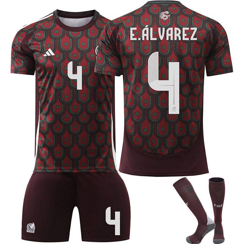 Billige Fotballdrakter Mexico 2024/25 Hjemmesett - E.Álvarez 4