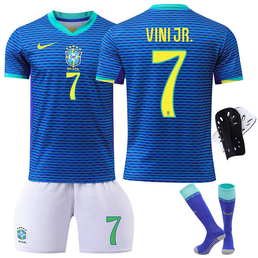 Brasil 2024/25 Bortedrakt med Vini Jr 7 Til Salgs