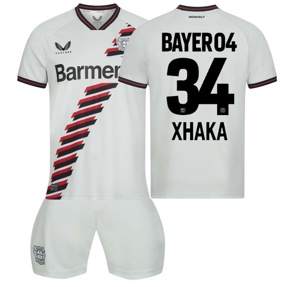 Kjøp Bayer 04 Leverkusen 2023/24 bortedraktsett - XHAKA #34