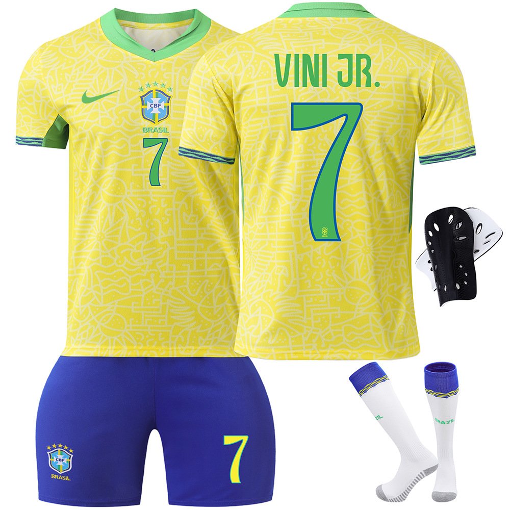 Kjøp Vini Jr 7 Brasil Hjemmedrakt 24/25 - Kortermet med Shorts