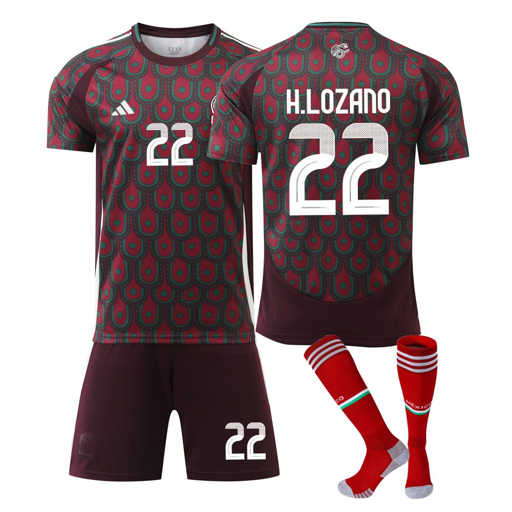 Mexico National Team 2024/25 Hjemmedrakt med H.Lozano 22 trykk