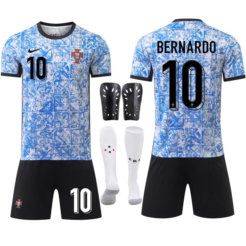 Nye Portugal Bernardo #10 Bortedrakt til EURO 2024