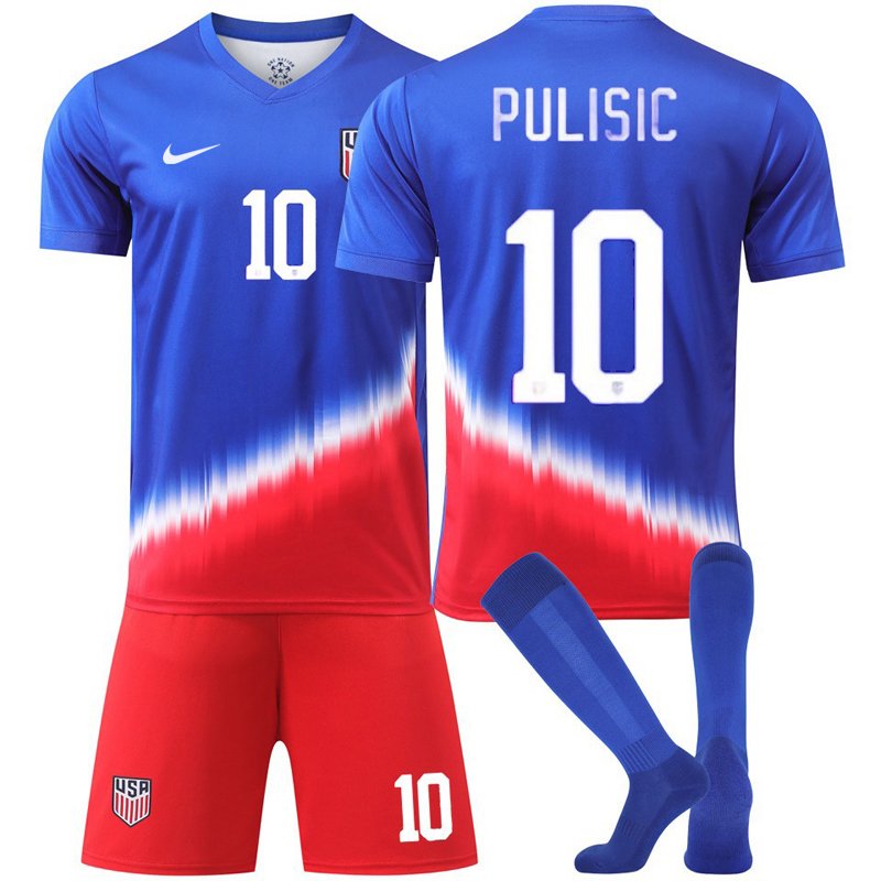 PULISIC 10 USA Bortedrakt Copa America 2024 Kortermet + Korte bukser
