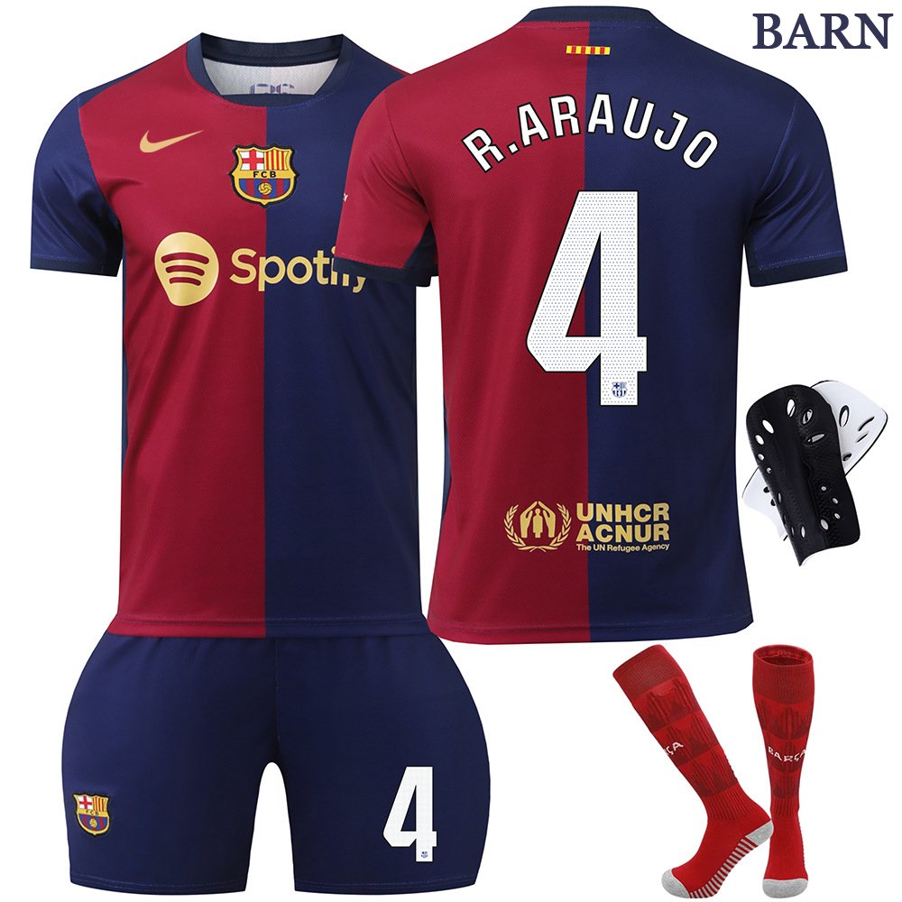 R.ARAUJO 4 FC Barcelona 24/25 Hjemmedrakt - Barn Størrelse