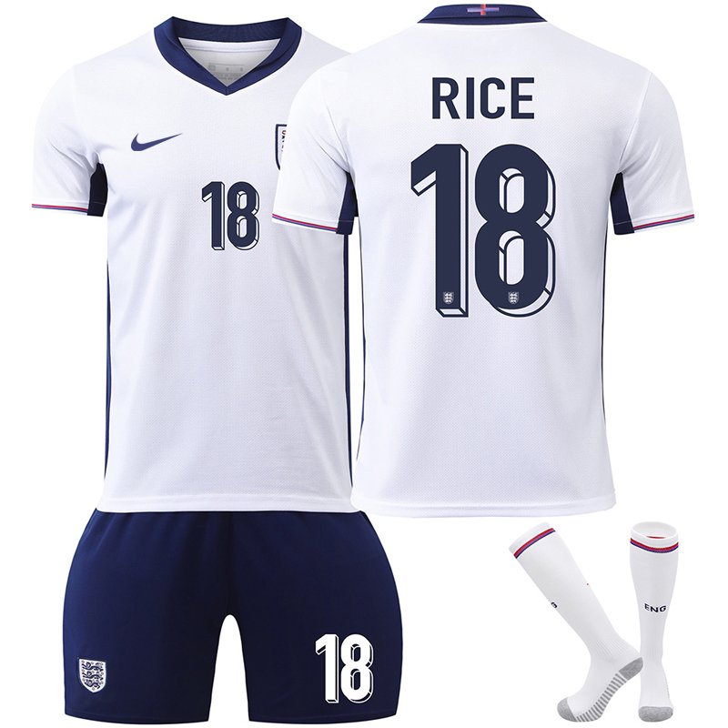 RICE 18 Nye Englands Hjemmedrakt og Shorts for 2024/25