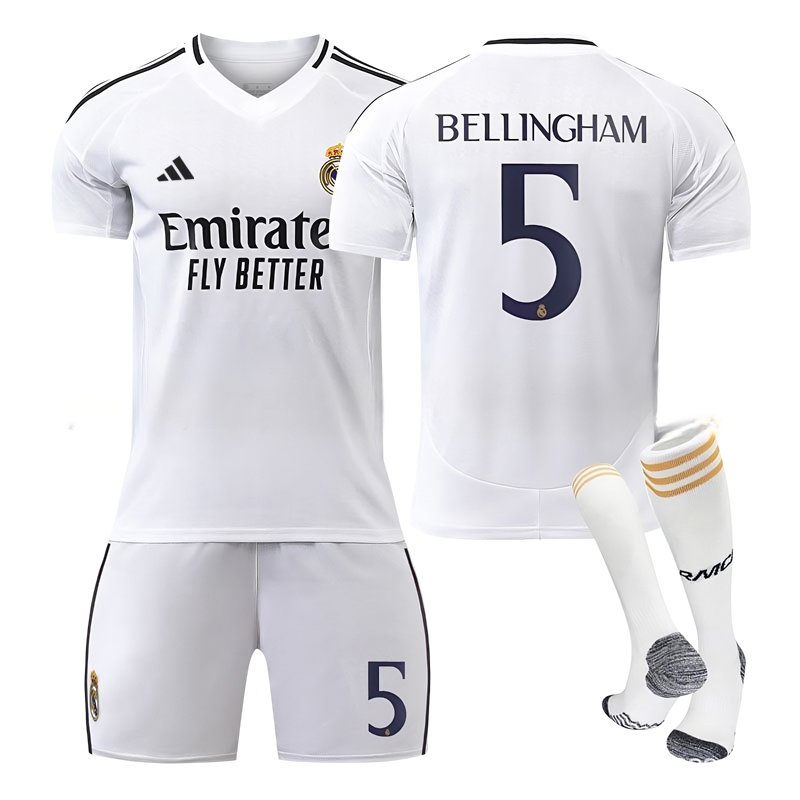 Real Madrid 2024/25 Hjemmedrakt med Bellingham 5 trykk