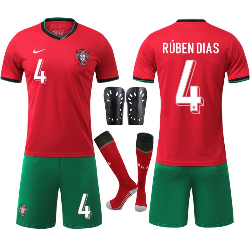 Rúben Dias 4 Portugal EURO 2024 Hjemmedrakt