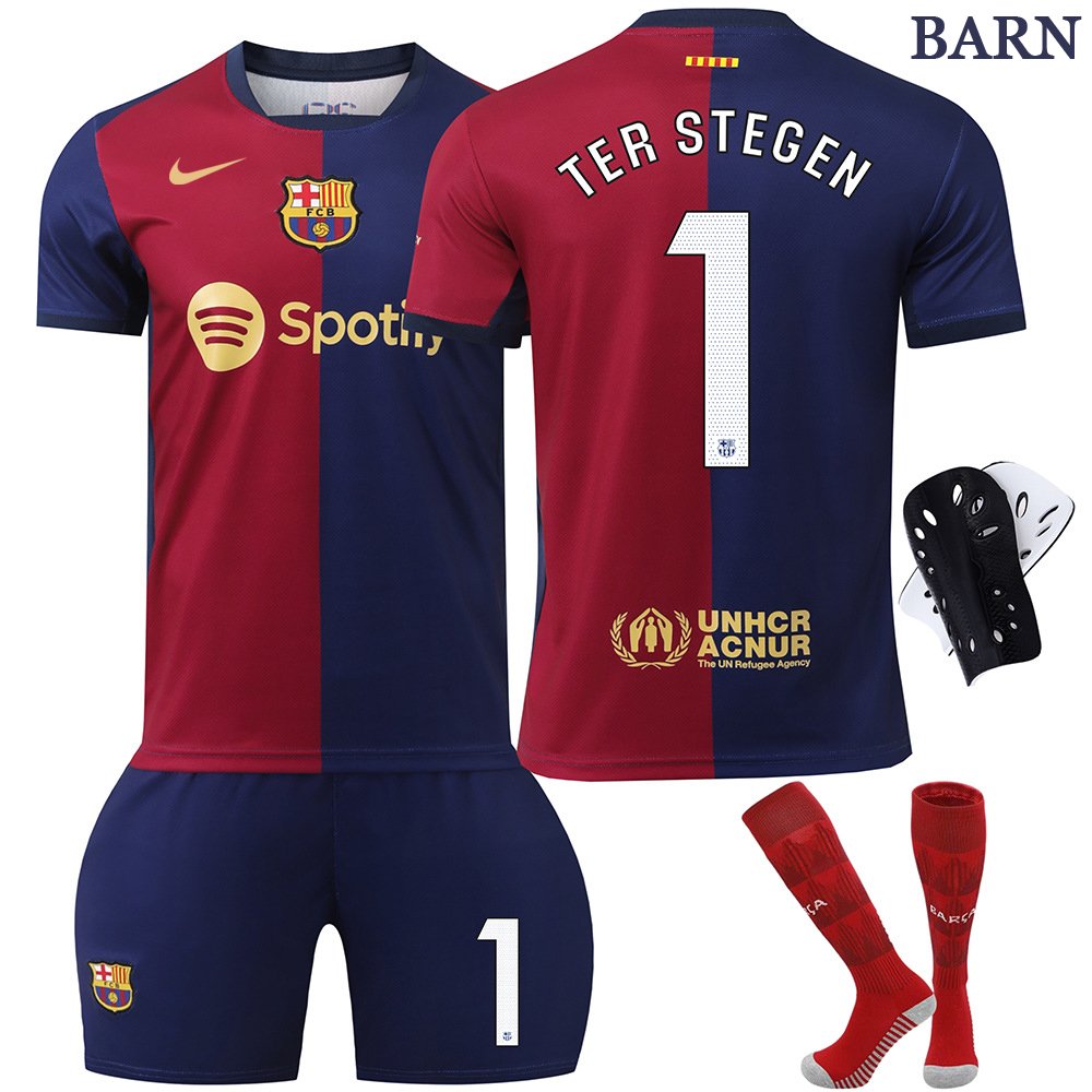 Ter Stegen 1 FC Barcelona Hjemmedrakt for Barn - 2024/25 Utgave