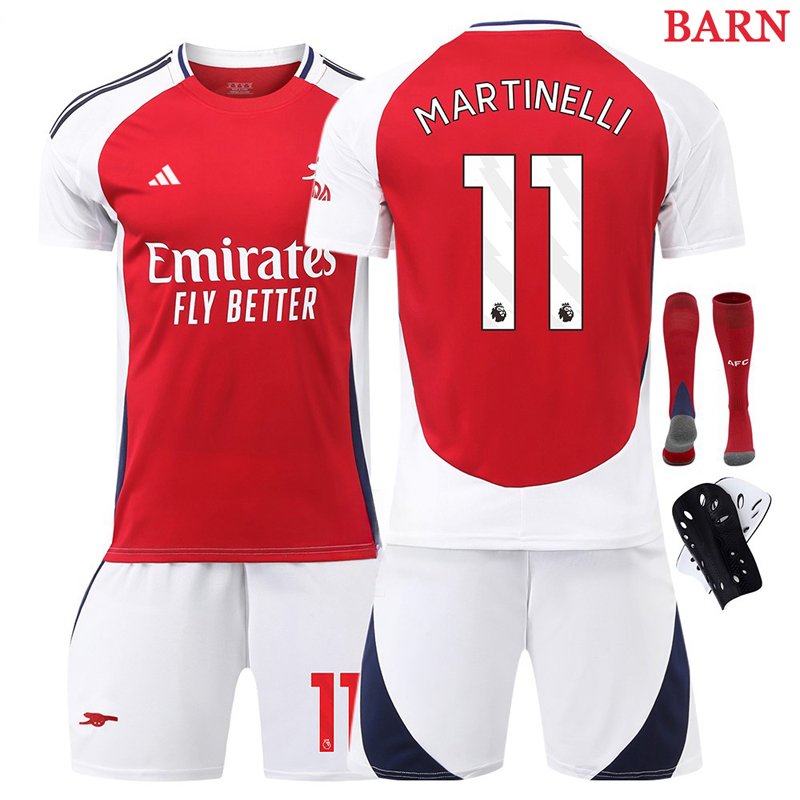 Billige Fotballdrakter Martinelli 11 Arsenal Hjemmedrakt 2024/25 Kortermet til Barn