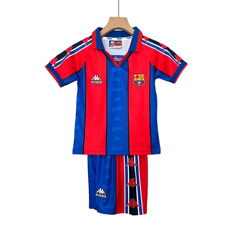 Fotballdrakter Barn Barcelona Hjemmedrakt 1995/97 retro drakt til god pris