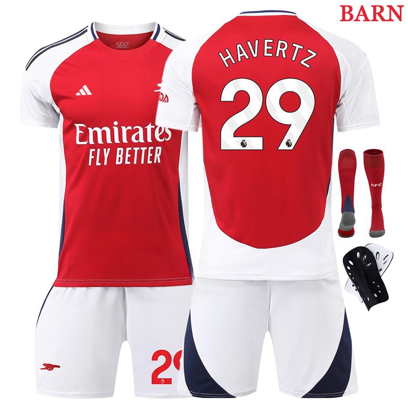 HAVERTZ 29 Arsenal Hjemmedrakt 2024/25 Barn Kortermet + Korte bukser