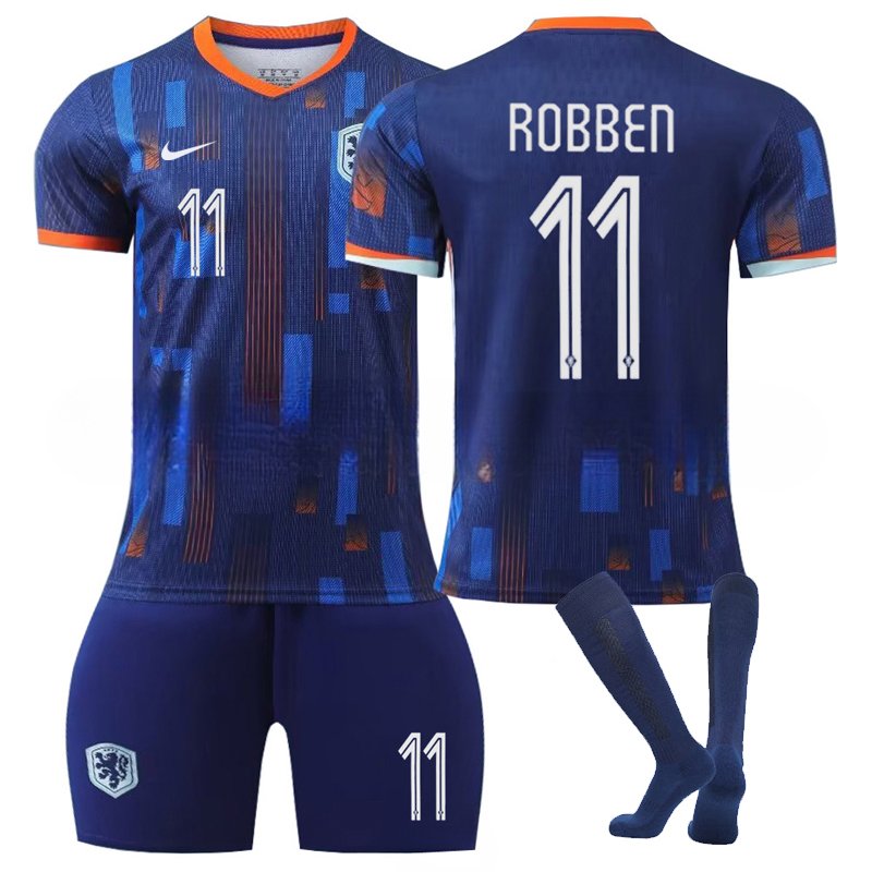 Nederland Fotballdrakt EURO 2024 Bortedrakt - Robben 11