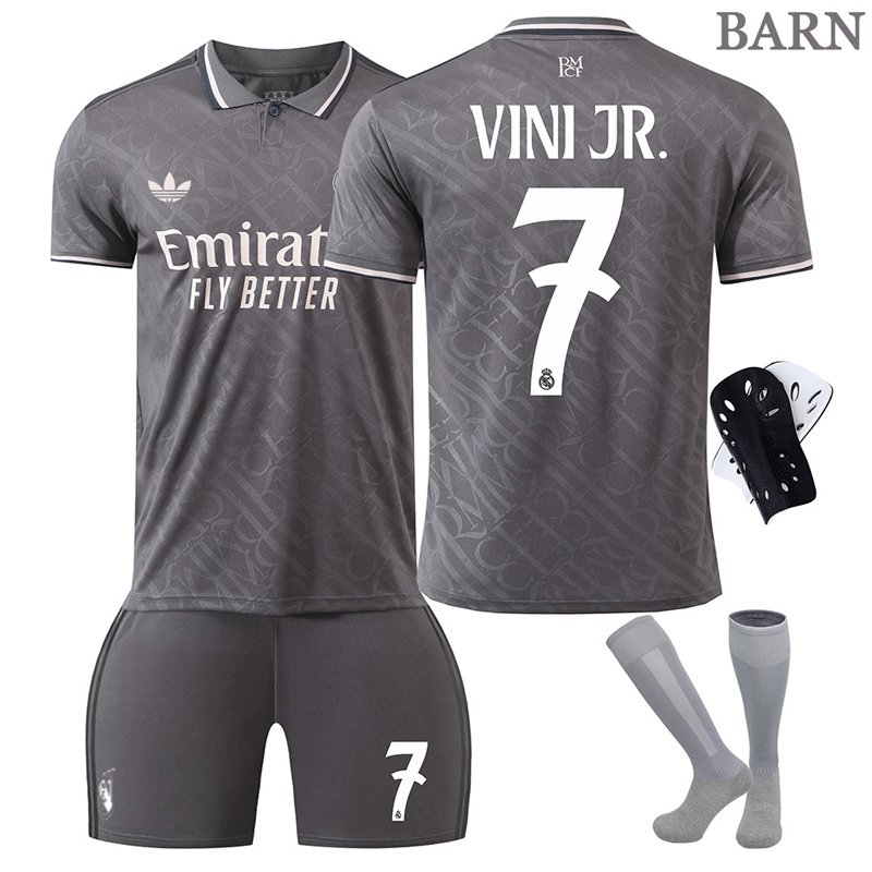 Billige Fotballdrakter 2024/25 Real Madrid Vini Jr #7 Tredjedrakt - Barn