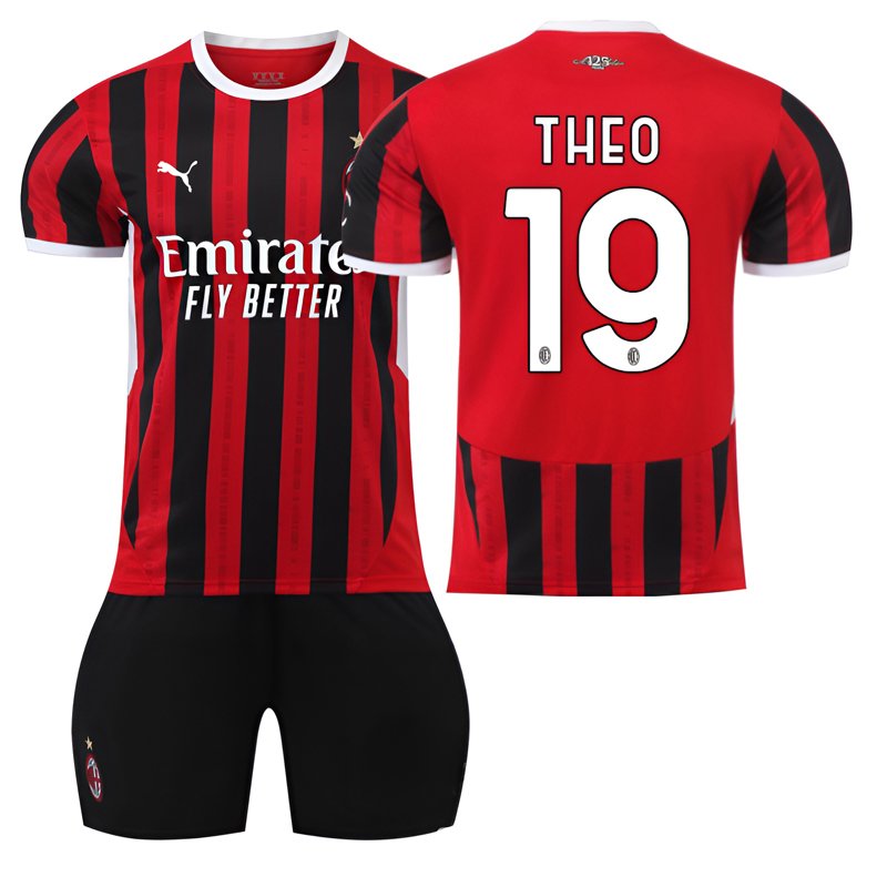 Få AC Milan 2024-2025 hjemmedrakt med THEO 19-trykk