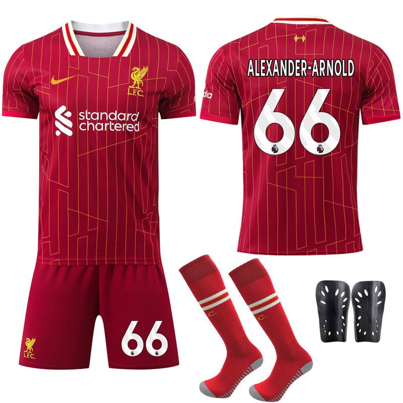 Liverpool FC 24/25 Hjemmedraktsett Med ALEXANDER-ARNOLD 66 trykk