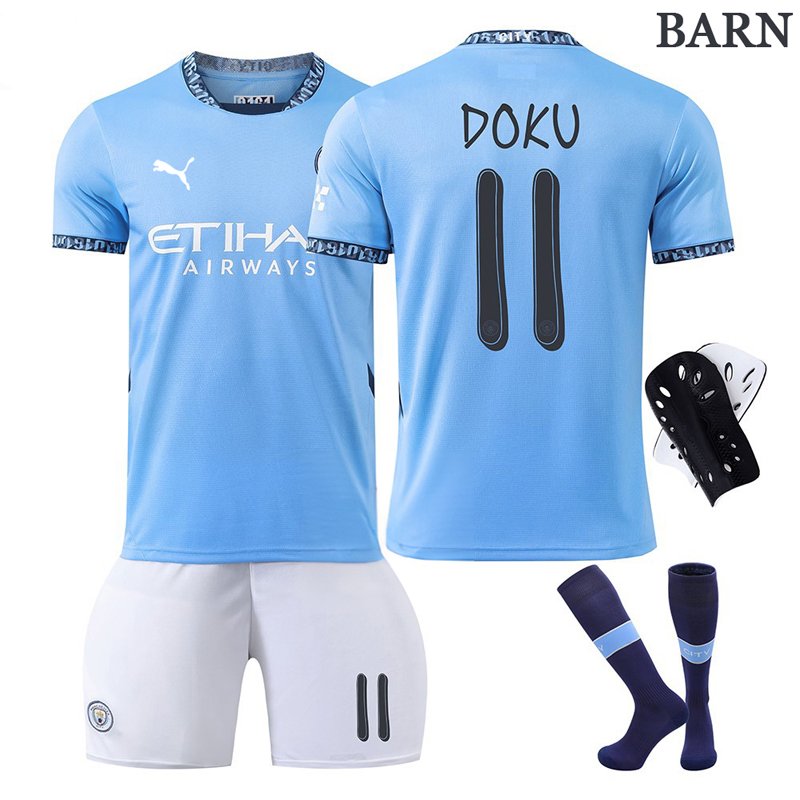 Noel Gallagher x Manchester City Doku 11 Hjemmedrakt 2024/25 Cup Kit - Barn