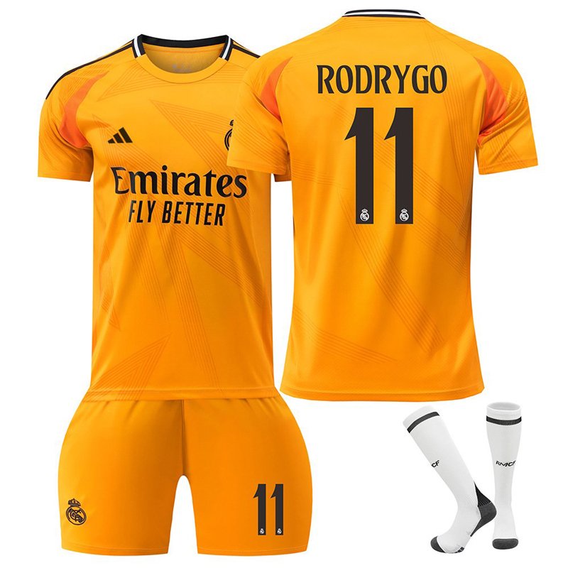 Billige Fotballdrakter Real Madrid bortedrakt 2024/25 med RODRYGO 11 trykk