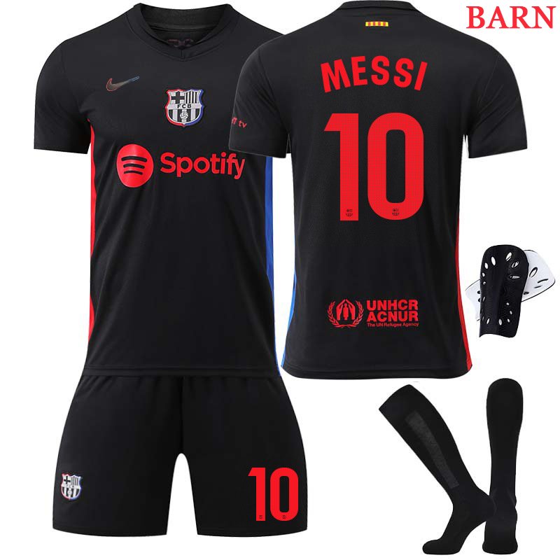 FC Barcelona 2024-25 Bortedrakt med MESSI 10 trykk - Barn