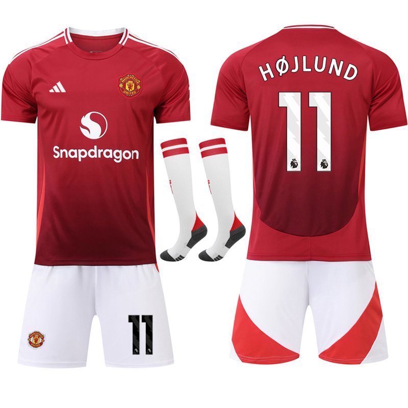 Højlund 11 Man Utd Hjemmedrakt 2024/25 Herre Kortermet + Korte bukser
