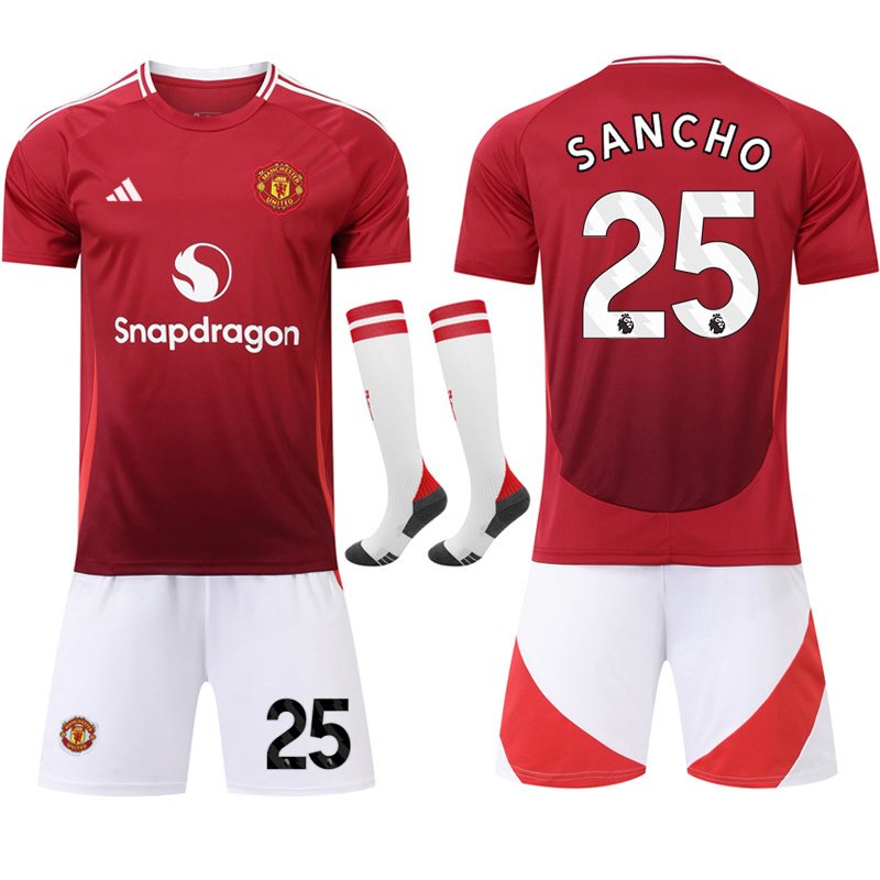 Manchester United 24-25 Hjemmedrakt med Sancho 25 trykk